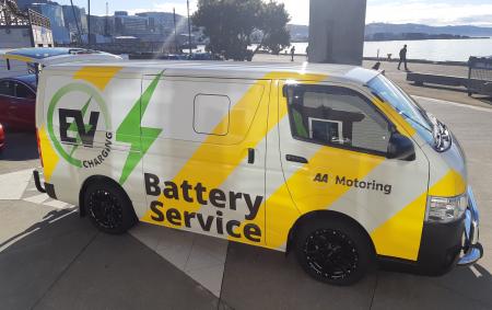 EV battery service van