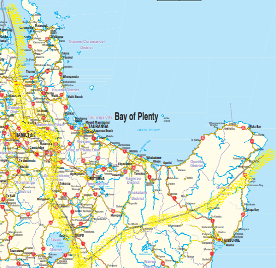 AA Bay of Plenty District boundary map photo