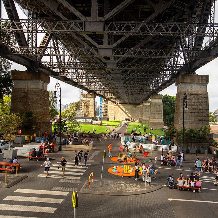 Underneath Sydney's Harbour Bridge. Photo by Tim Cuff.