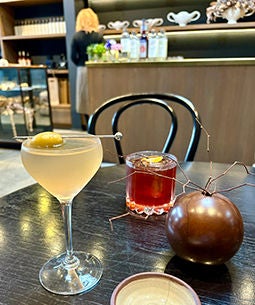 Luxury fine dining cocktails