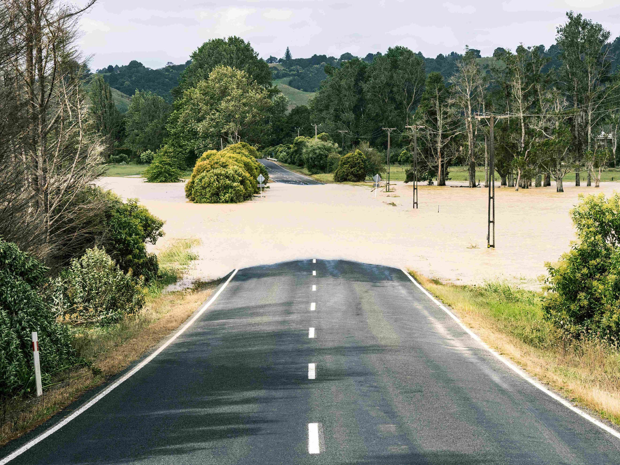 Flooded road