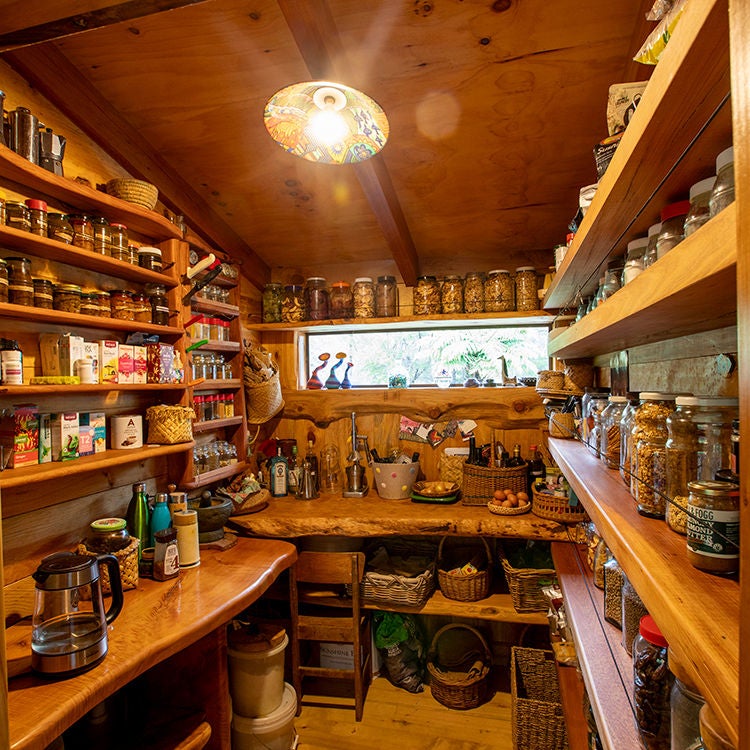 There are few straight edges in Brian Cooper's handcrafted home. Photo by Tim Cuff.