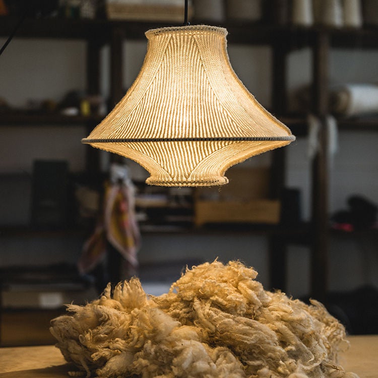 Lof lights are made from wool produced in Wairarapa and are manufactured on Waiheke Island. Photo by Peter Rees.