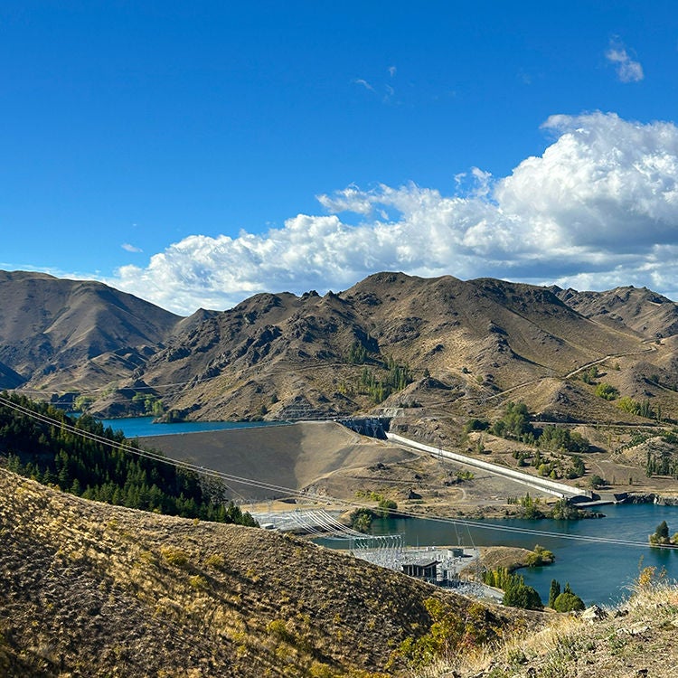 The impressive Aviemore Dam near Ōmarama. Photo by Kathryn Webster.