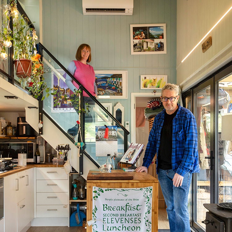 The compact tiny house kitchen. Photo by Tim Cuff.