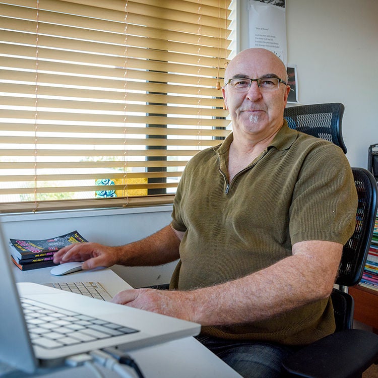 Chris has tapped into his creativity to come up with imaginative children's stories. Photo by Tony Nyberg.