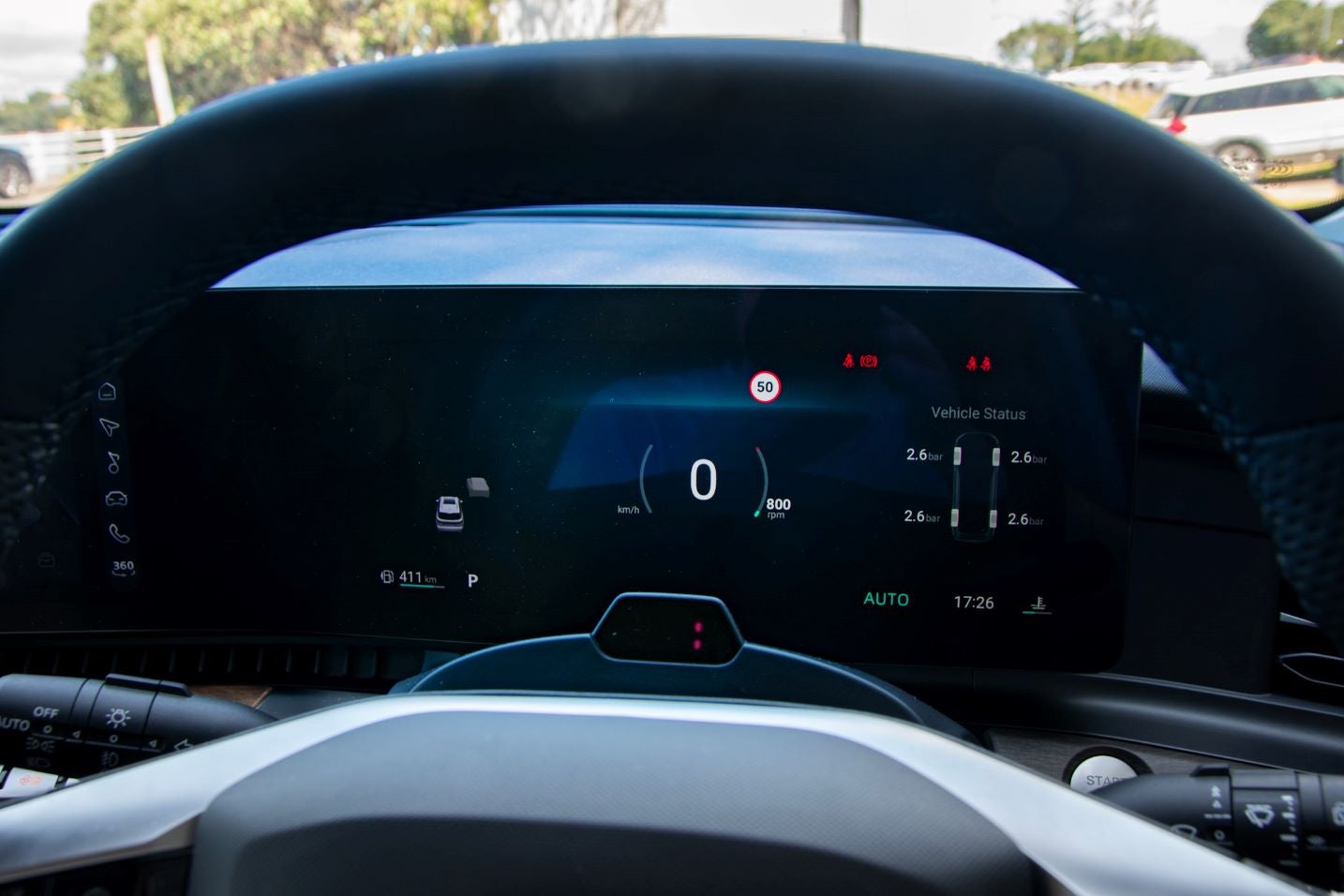 Front on dashboard