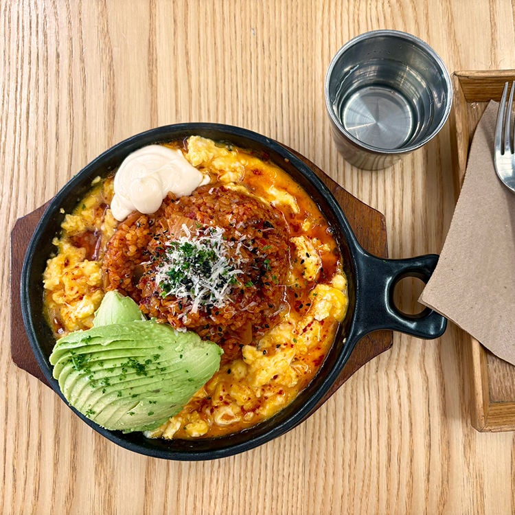 A huge kimchi omelette at Child Sister. Photo by Jo Percival.