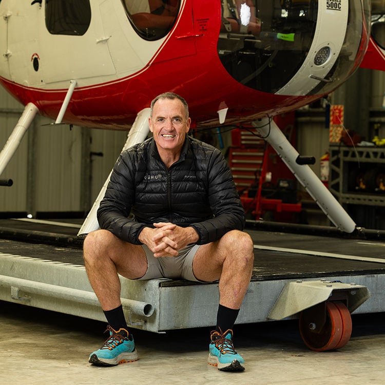 Mark Law is a helicopter pilot based in Whakatāne. Photo by Alan Gibson. 