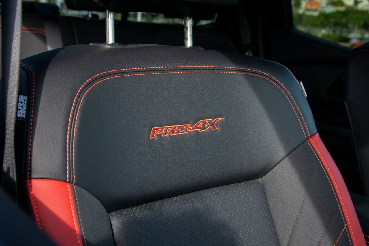 close up of front seats