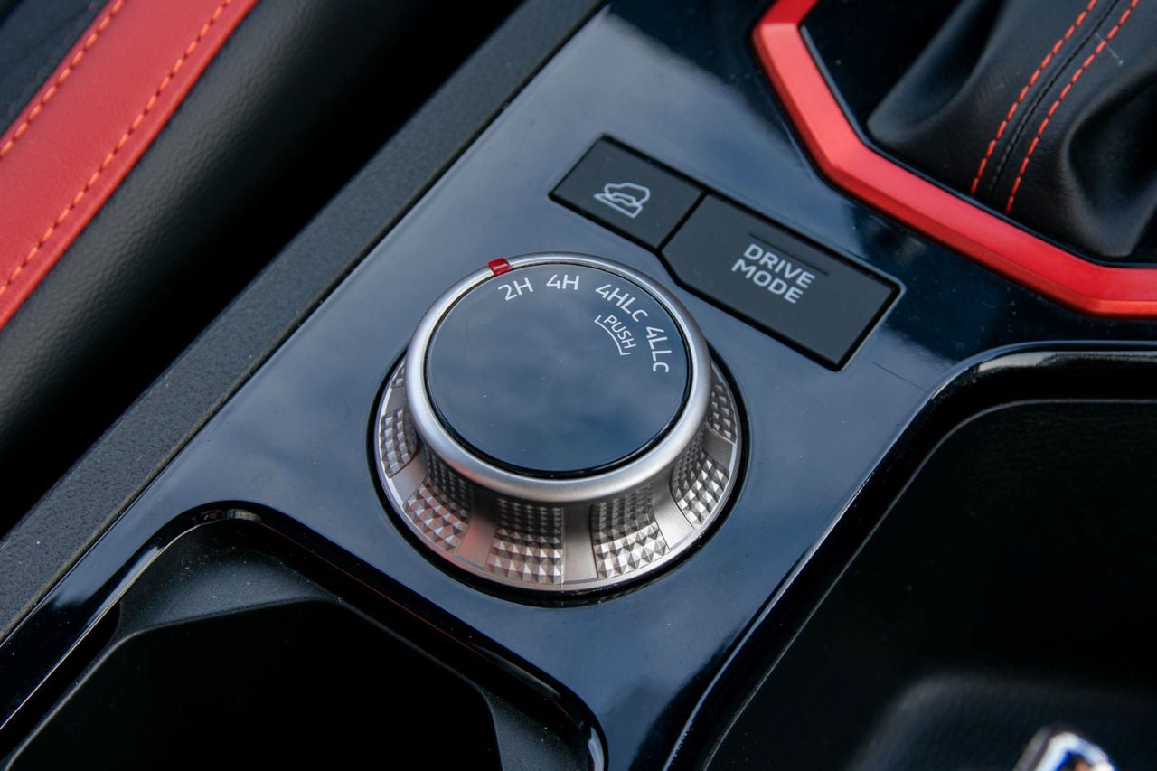 close up view of centre console