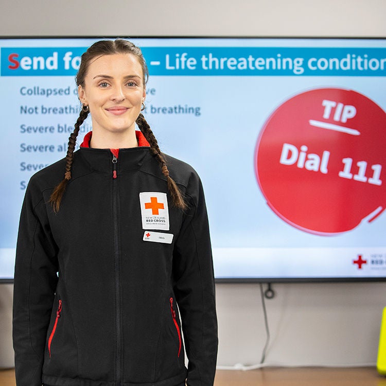 Olivia, First Aid Instructor. Photo by Nicola Edmonds.