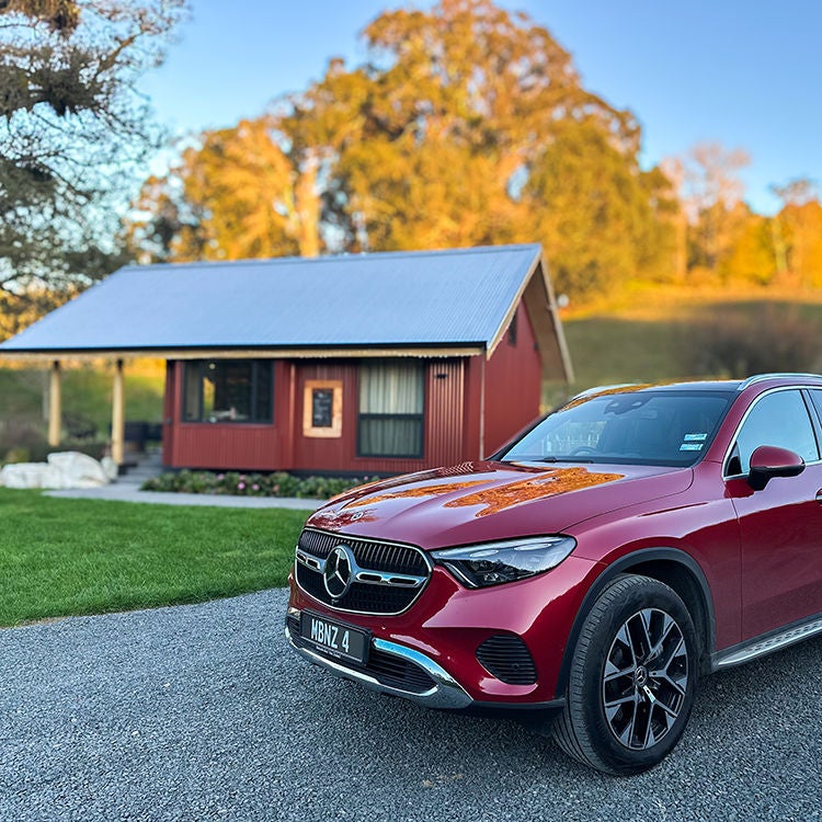 A loaned Mercedes -Benz GLC 350 SUV makes a comfortable road trip ride. Photo by Monica Tischler.