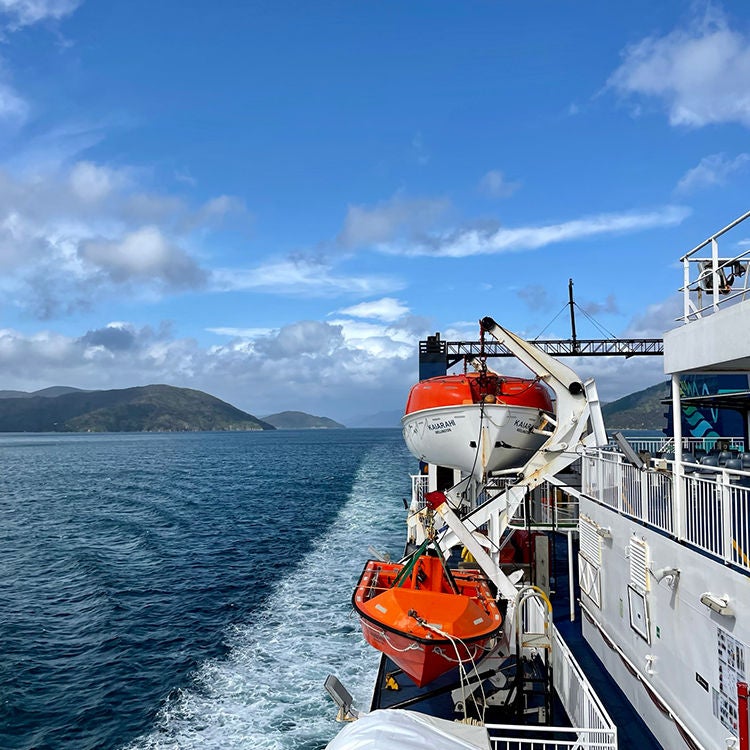 Reaching the calm of the Marlborough Sounds onboard the Interislander. Photo by Jo Percival.