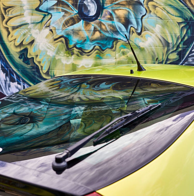 The Insight has an oversized rear window. Photo by Charlotte Anderson.