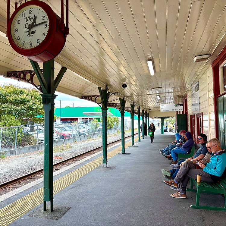 The Greymouth train station. Photo by Jo Percival.