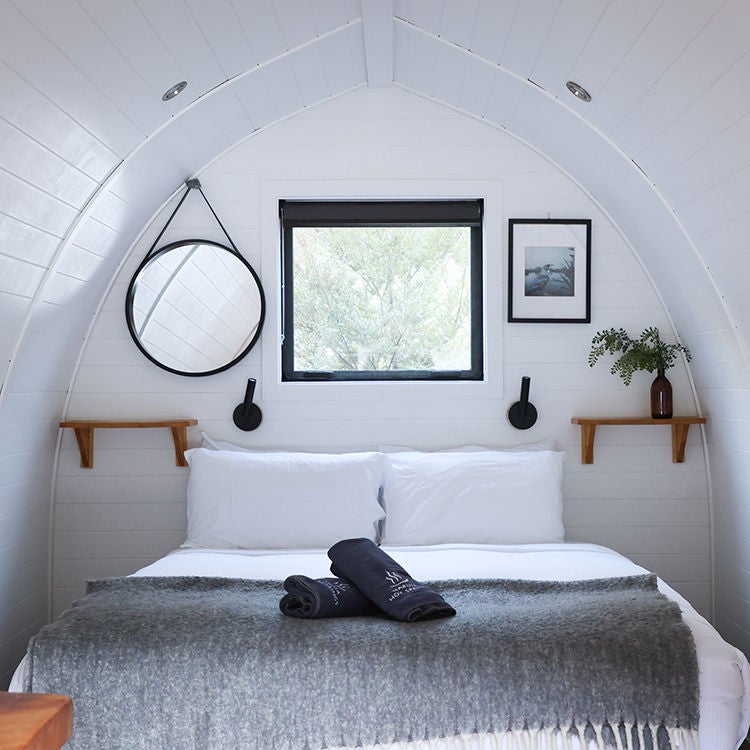 Compact, but stylish accommodation at Maruia Hot Springs.