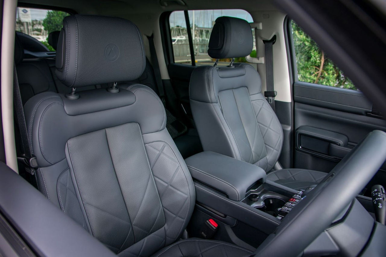 view of front seats