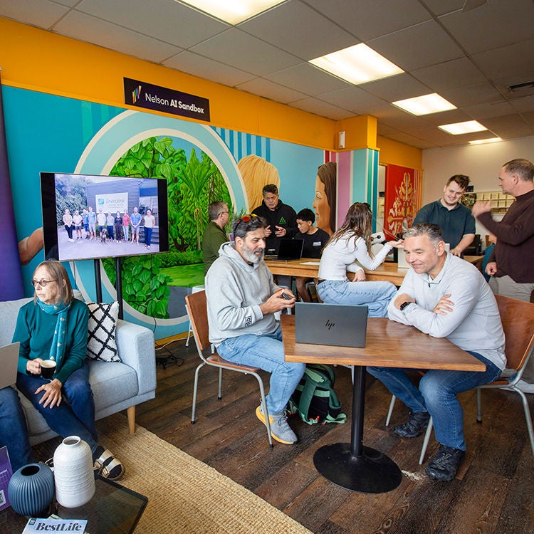 At Nelson's AI Sandbox, people can upskill in AI. Photo by Tim Cuff.