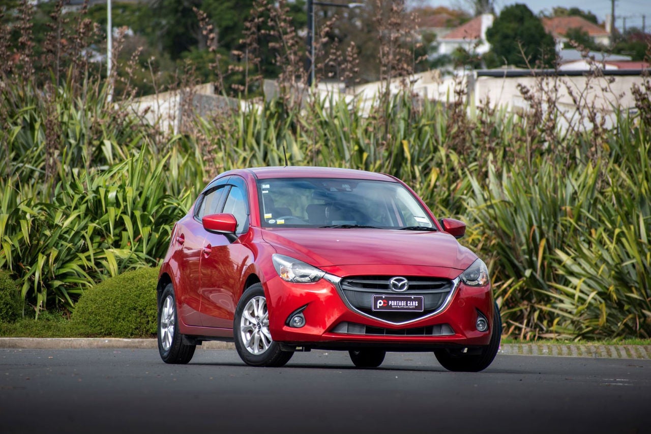 Front on shot of the Mazda Demio