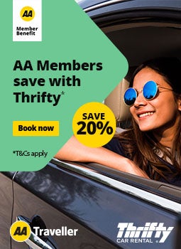 AA Members save 20% off on Thrifty rentals