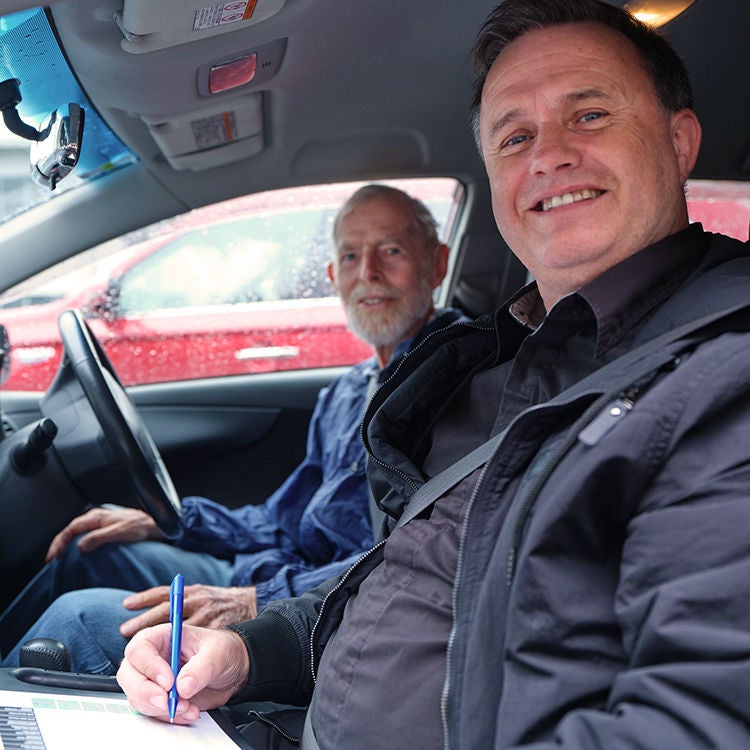 Joe Heappey on his lesson with AA Driving Instructor Philp Anstiss. Photo by Mark Smith.