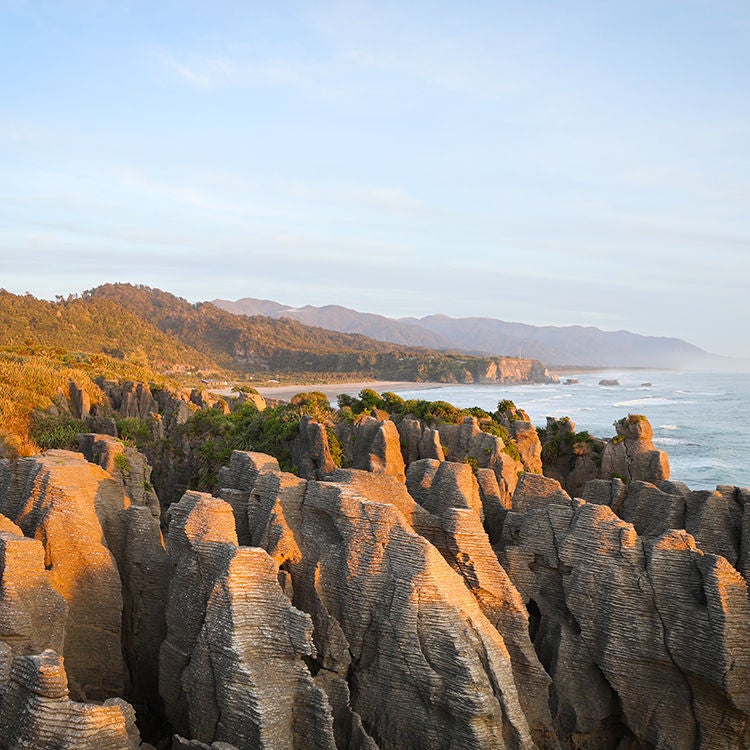 The famous Pancake Rocks at Punakaiki.