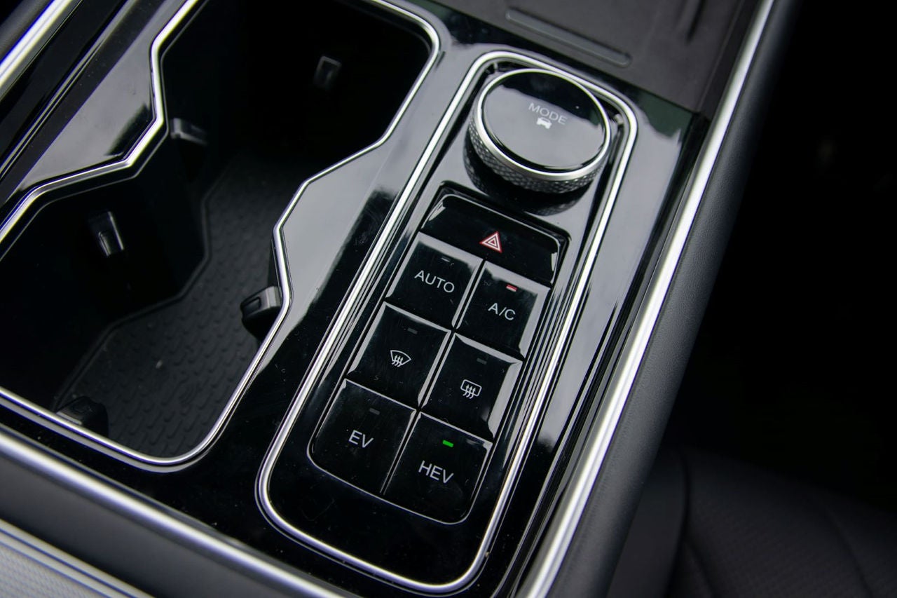 close up of centre console