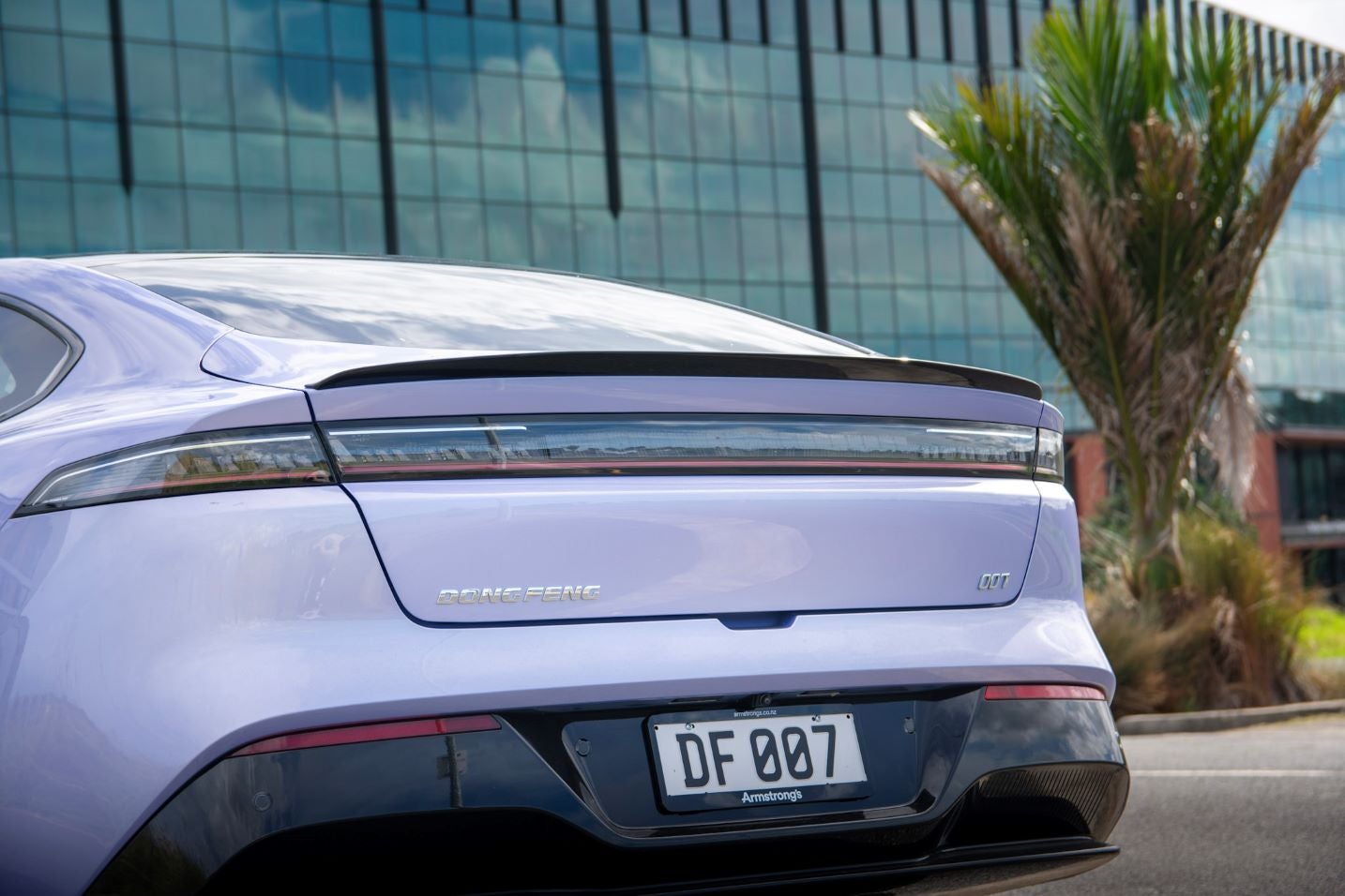 close up of rear of car showing taillights