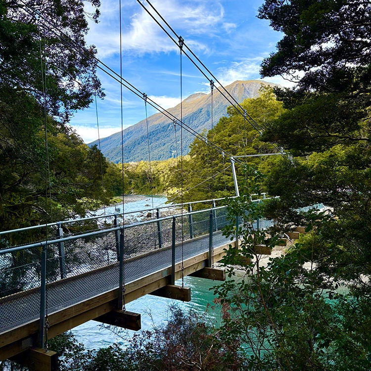 The bridge on the Blue Pools track, Haast Pass. 