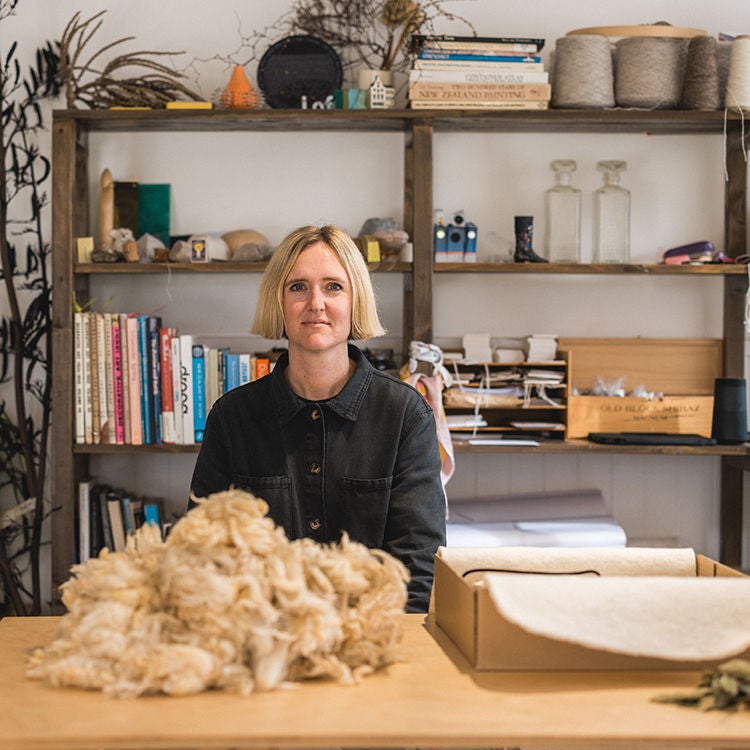 Textile designer Sophie Poelman always believed wool was a superior fibre to work with. Photo by Peter Rees.