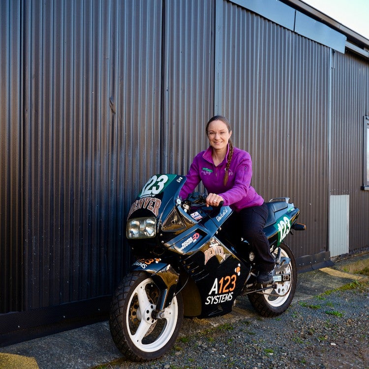 Eva Hankensson motorbike shot 