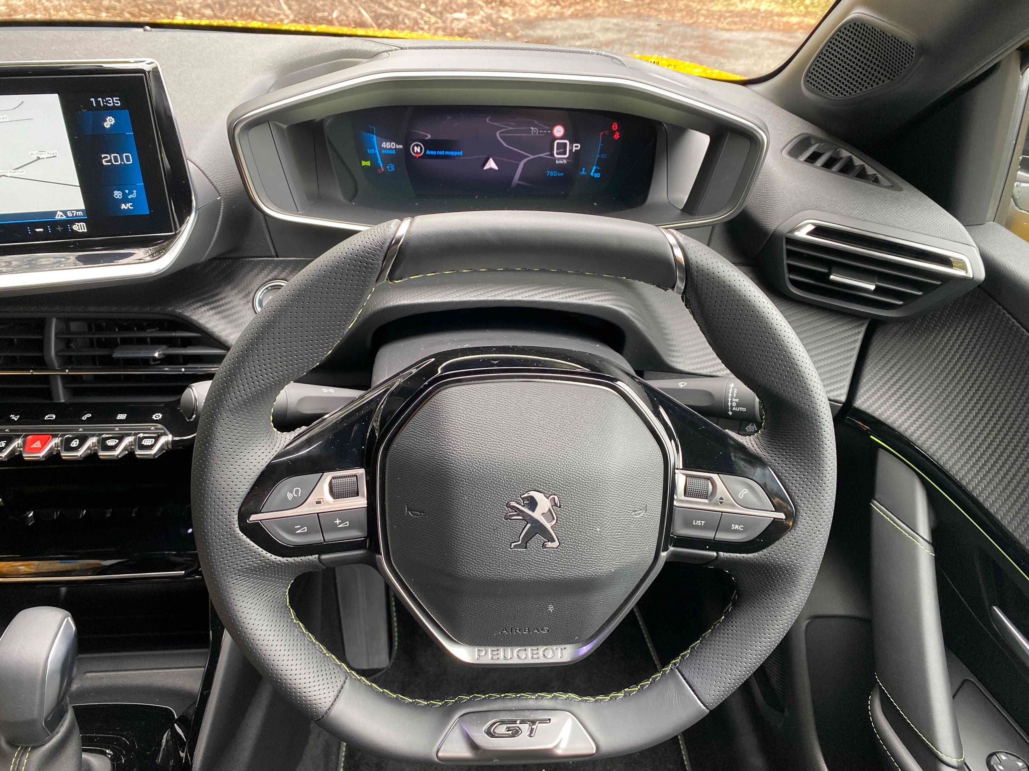 Steering wheel perspective