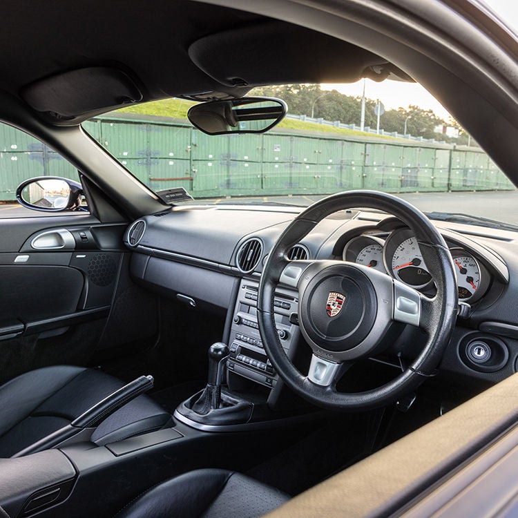 The inside of Dom's 2006 Cayman.