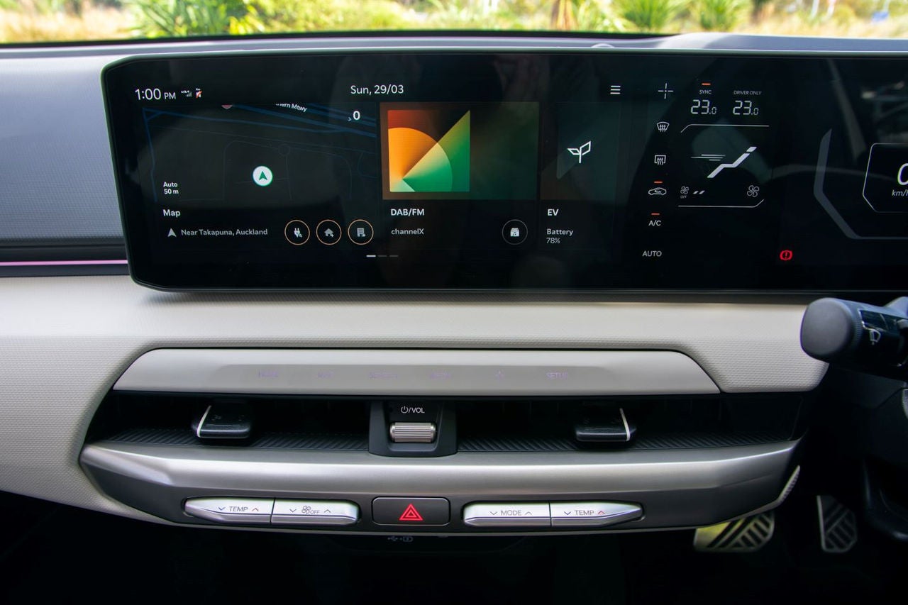 close up of infotainment screen