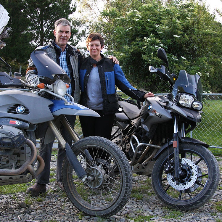 Motorcycle Safety Advisory Council deputy chairperson, Garry Williams and partner Jo Williams.