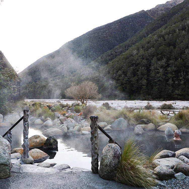 The tranquil pools at Maruia Hot Springs.