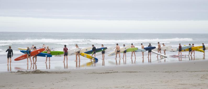 Surf lifesaving at Papamoa 