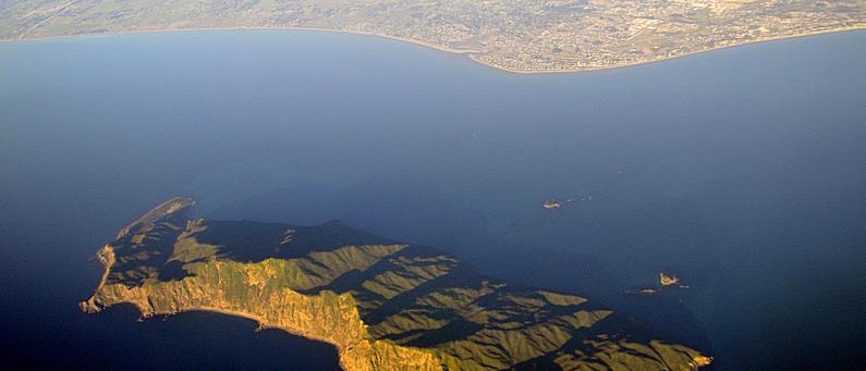 Aerial view of Kāpiti Island