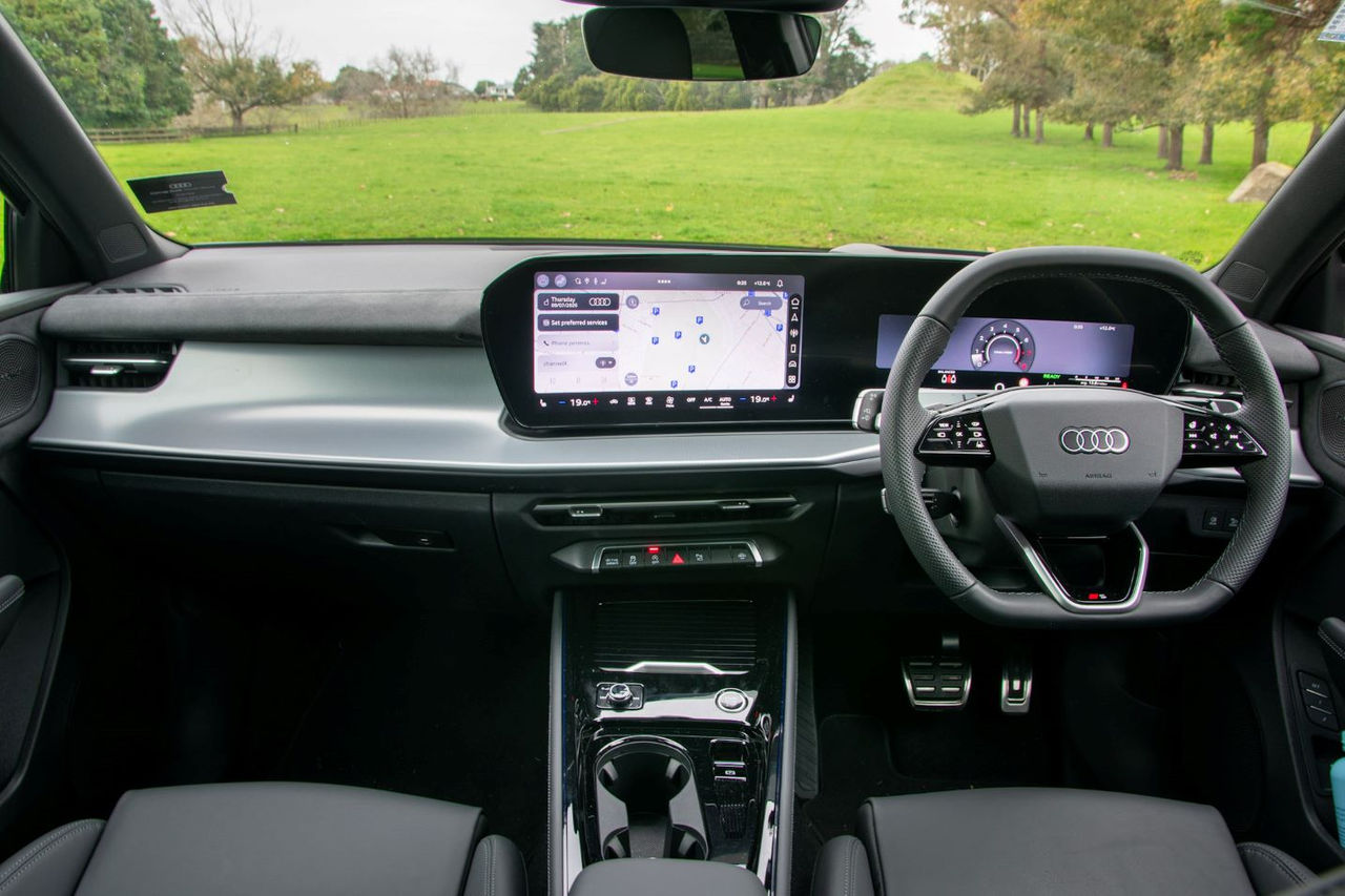 view of dashboard and front cockpit