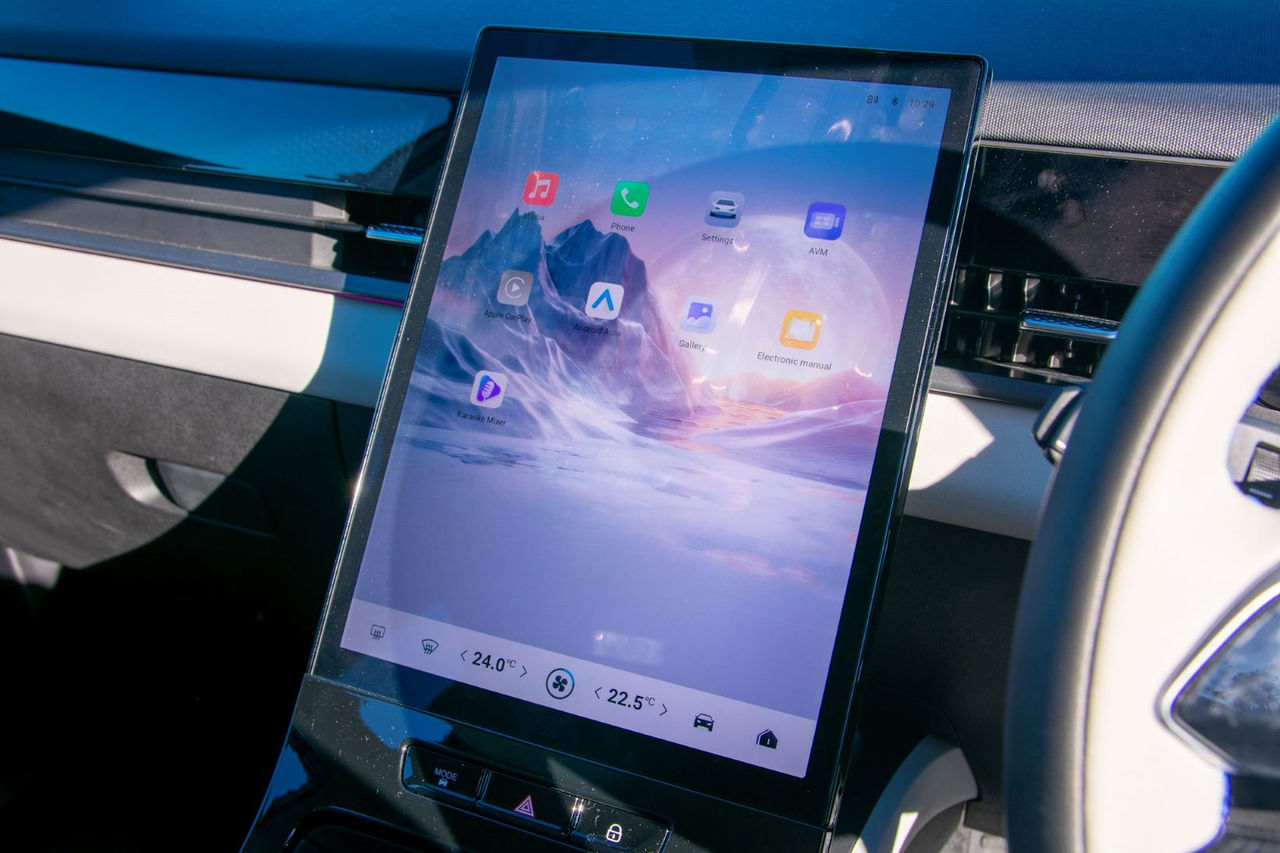view of infotainment screen