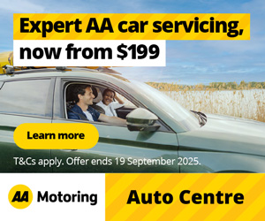 Promotional image 'Expert AA car servicing from now $199, learn more'