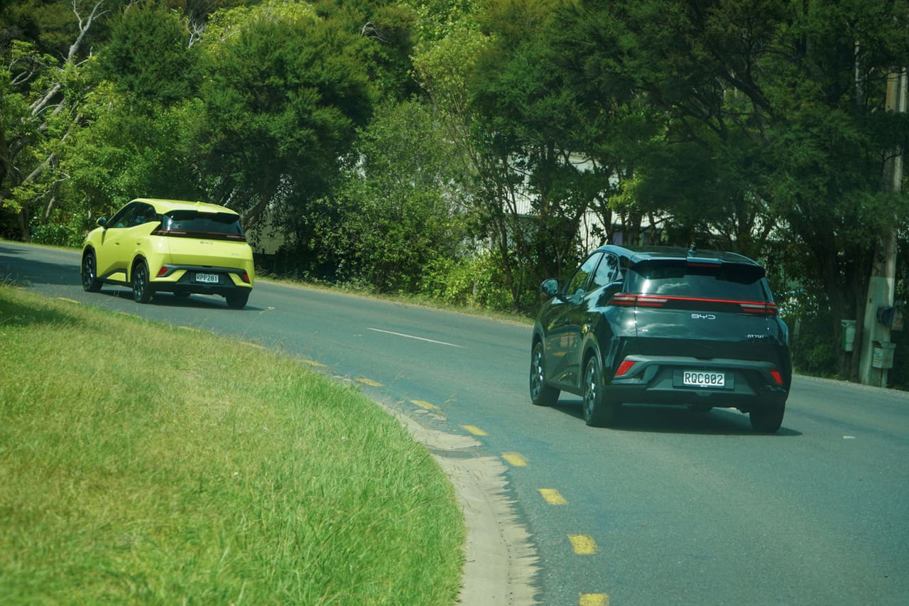 Driving through countryside