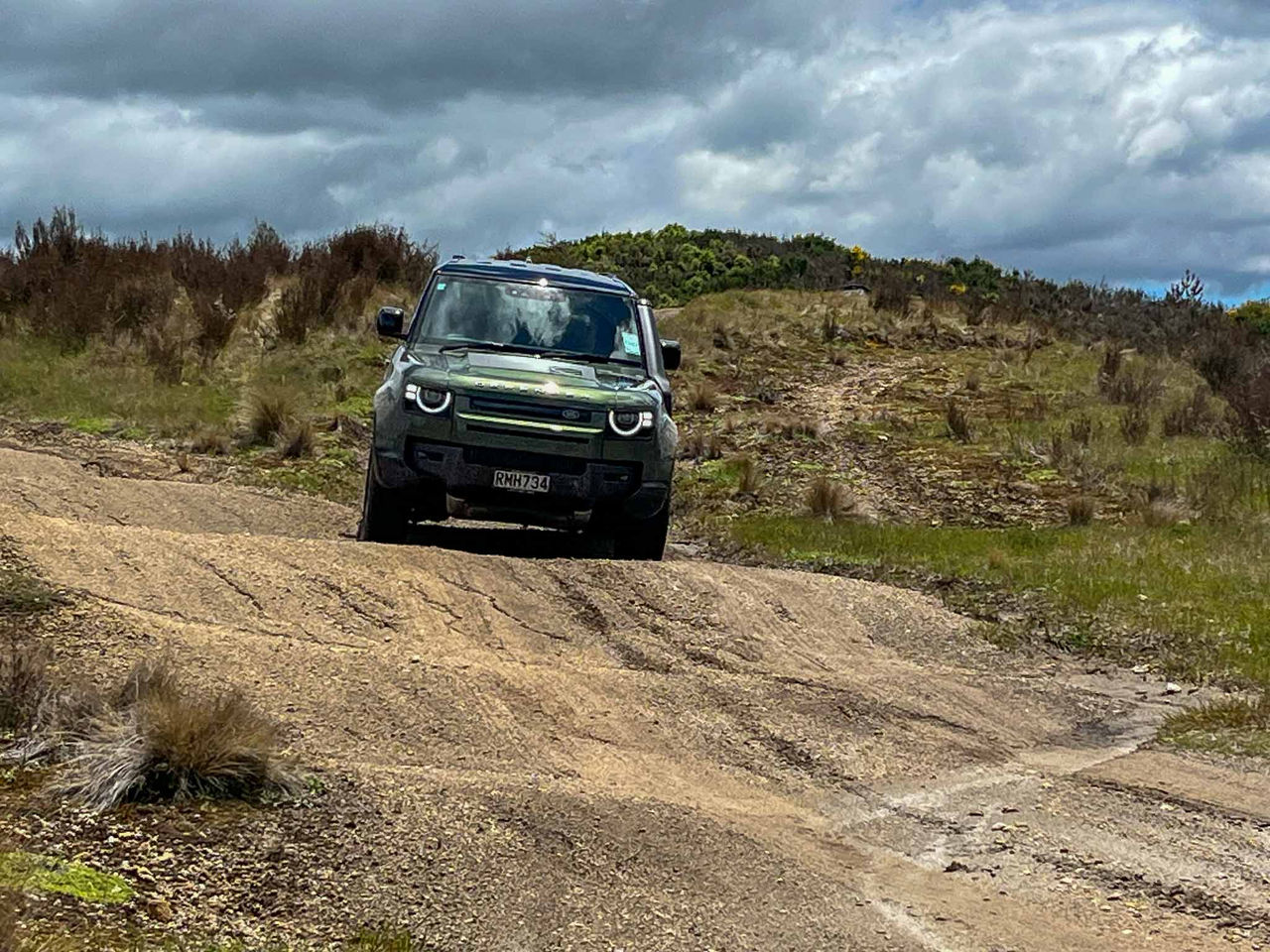 Off roading in the Defender