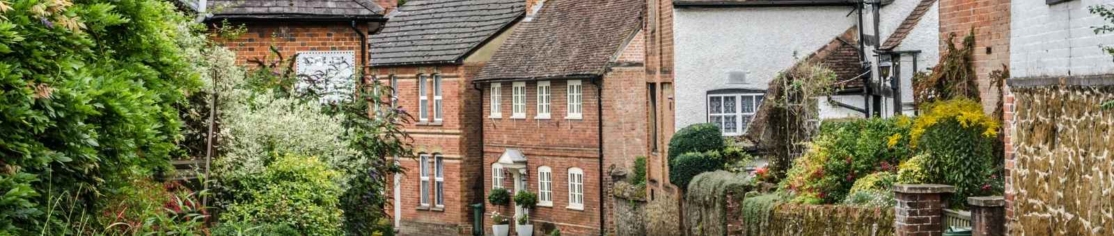 Old European style homes in a suburb