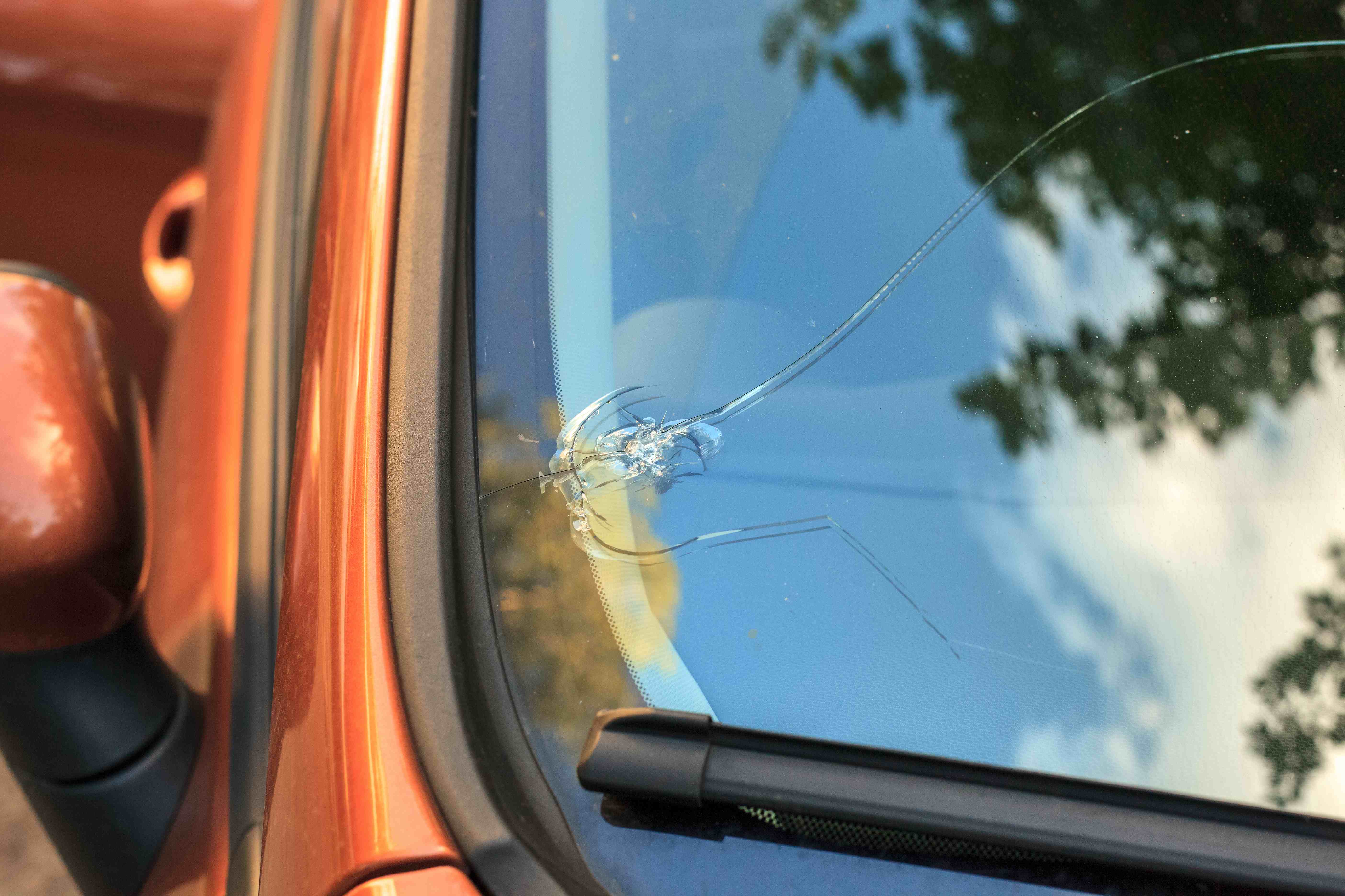 Cracked windscreen