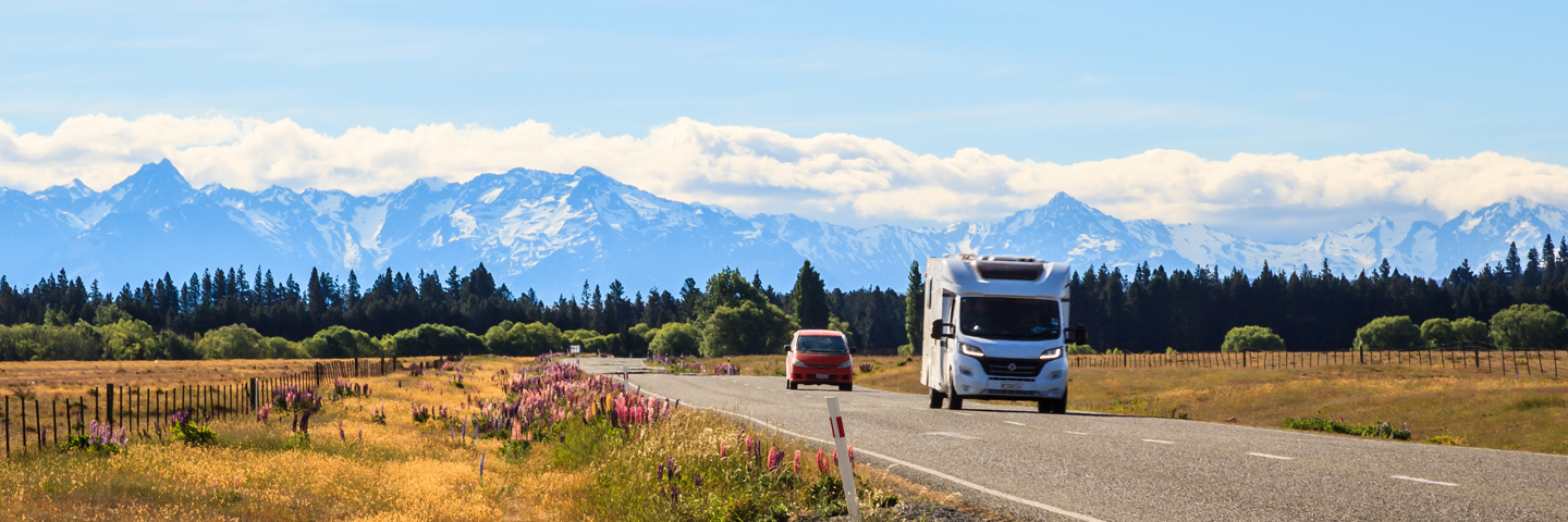 Sunset view on the road