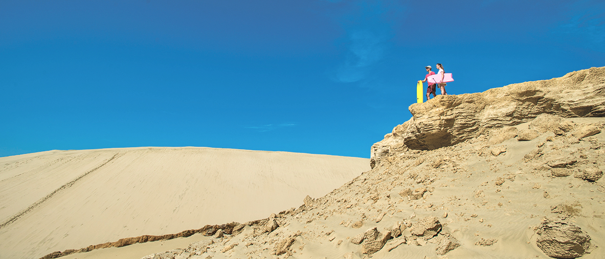 Te Paki sand dunes: seriously steep, seriously fun