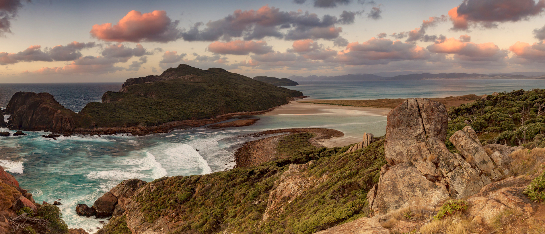 Rakiura National Park: glowing skies