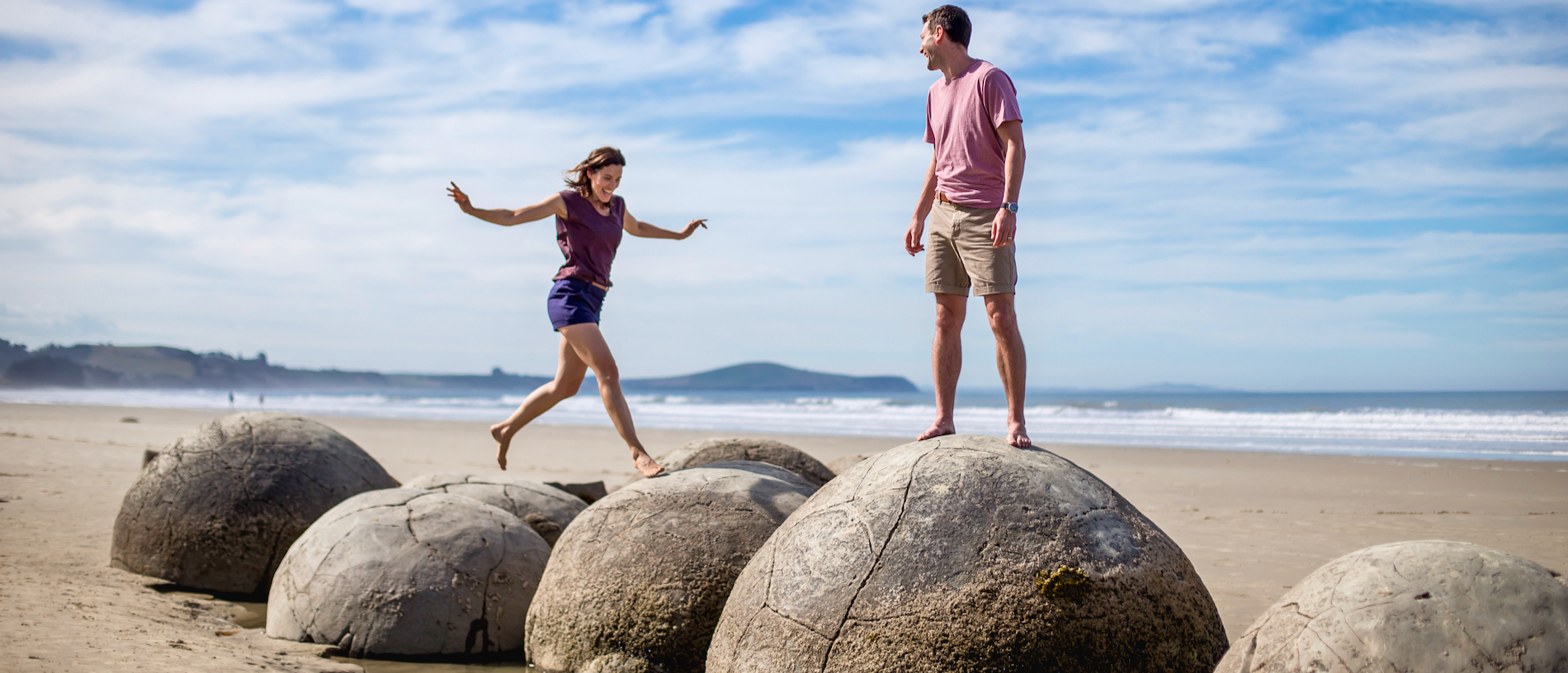 Moeraki Boulders: clamber over them for the ultimate selfie